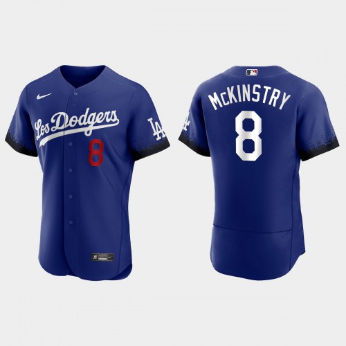 Los Angeles Los Angeles Dodgers #8 Zach Mckinstry Nike Men’s 2021 City Connect Authentic MLB Jersey Royal Men’s->youth mlb jersey->Youth Jersey
