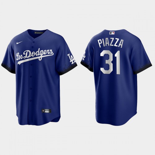 Los Angeles Los Angeles Dodgers #31 Mike Piazza Nike Men’s 2021 City Connect Game MLB Jersey Royal Men’s->women mlb jersey->Women Jersey