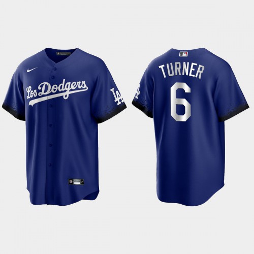 Los Angeles Los Angeles Dodgers #6 Trea Turner Nike Men’s 2021 City Connect Game MLB Jersey Royal Men’s->women mlb jersey->Women Jersey