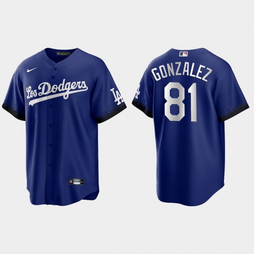 Los Angeles Los Angeles Dodgers #81 Victor Gonzalez Nike Men’s 2021 City Connect Game MLB Jersey Royal Men’s->women mlb jersey->Women Jersey