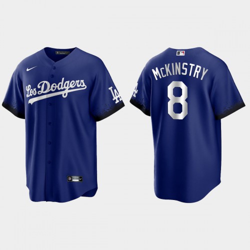 Los Angeles Los Angeles Dodgers #8 Zach Mckinstry Nike Men’s 2021 City Connect Game MLB Jersey Royal Men’s->youth mlb jersey->Youth Jersey