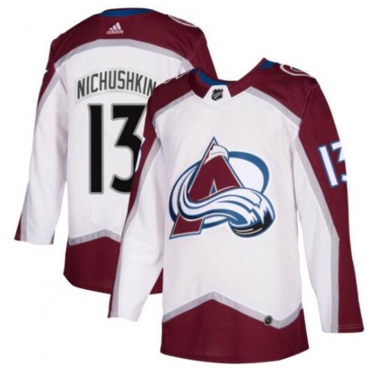 Men Colorado Avalanche #13 Valerie Nichushkin White Stitched adidas NHL Jersey->colorado avalanche->NHL Jersey