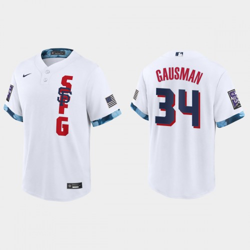 San Francisco San Francisco Giants #34 Kevin Gausman 2021 Mlb All Star Game Fan’s Version White Jersey Men’s->youth mlb jersey->Youth Jersey
