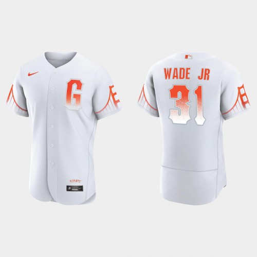 San Francisco San Francisco Giants #31 Lamonte Wade Jr. Men’s 2021 City Connect Authentic White Jersey Men’s->youth mlb jersey->Youth Jersey