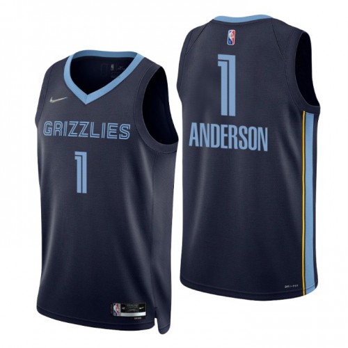 Nike Memphis Grizzlies #1 Kyle Anderson Navy Men’s 2021-22 NBA 75th Anniversary Diamond Swingman Jersey – Icon Edition Men’s->memphis grizzlies->NBA Jersey