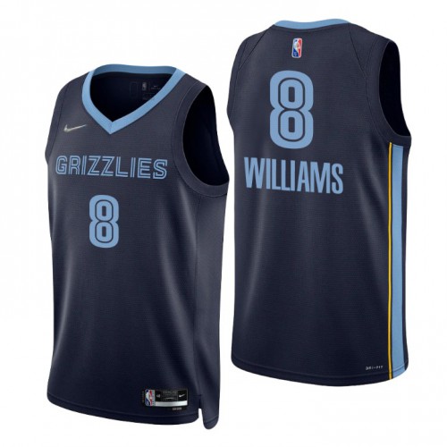 Nike Memphis Grizzlies #8 Ziaire Williams Navy Men’s 2021-22 NBA 75th Anniversary Diamond Swingman Jersey – Icon Edition Men’s->memphis grizzlies->NBA Jersey