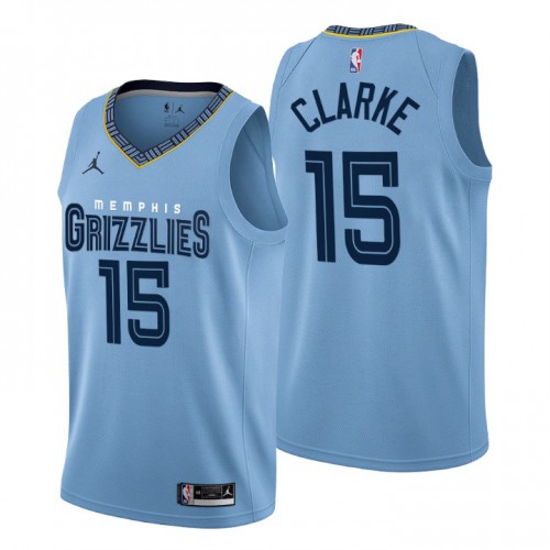 Nike Memphis Grizzlies #15 Brandon Clarke Men’s 2022-23 Statement Edition NBA Jersey – Blue Men’s->memphis grizzlies->NBA Jersey