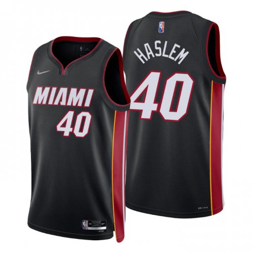 Nike Miami Heat #40 Udonis Haslem Black Men’s 2021-22 NBA 75th Anniversary Diamond Swingman Jersey – Icon Edition Men’s->miami heat->NBA Jersey