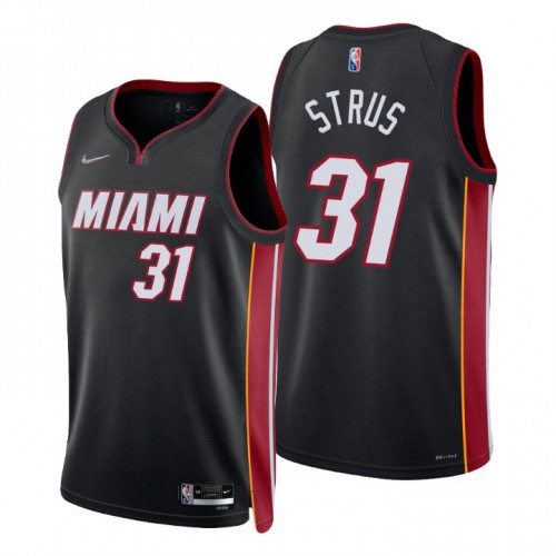 Nike Miami Heat #31 Max Strus Black Men’s 2021-22 NBA 75th Anniversary Diamond Swingman Jersey – Icon Edition Men’s->miami heat->NBA Jersey