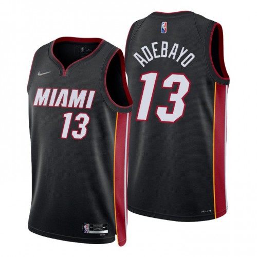 Nike Miami Heat #13 Bam Adebayo Black Men’s 2021-22 NBA 75th Anniversary Diamond Swingman Jersey – Icon Edition Men’s->miami heat->NBA Jersey