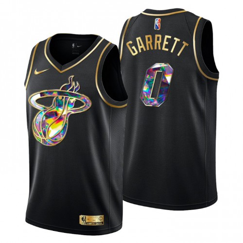 Miami Miami Heat #0 Marcus Garrett Men’s Golden Edition Diamond Logo 2021/22 Swingman Jersey – Black Men’s->miami heat->NBA Jersey
