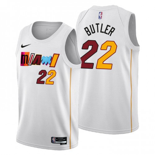 Nike Miami Heat #22 Jimmy Butler Men’s 2022-23 City Edition NBA Jersey – Cherry Blossom White Men’s->miami heat->NBA Jersey