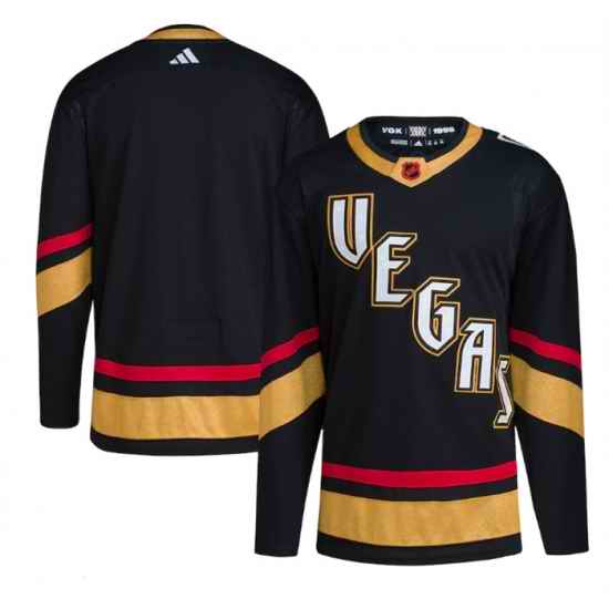 Men Vegas Golden Knights Blank Black 2022 #23 Reverse Retro Stitched Jersey->vegas golden knights->NHL Jersey