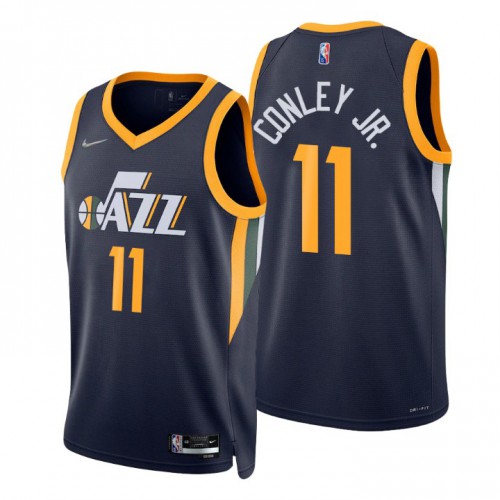 Nike Utah Jazz #11 Mike Conley Jr. Navy Men’s 2021-22 NBA 75th Anniversary Diamond Swingman Jersey – Icon Edition Men’s->utah jazz->NBA Jersey