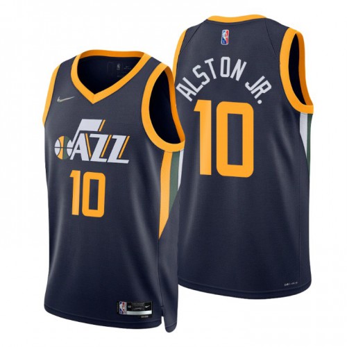 Nike Utah Jazz #10 Derrick Alston Jr. Navy Men’s 2021-22 NBA 75th Anniversary Diamond Swingman Jersey – Icon Edition Men’s->utah jazz->NBA Jersey