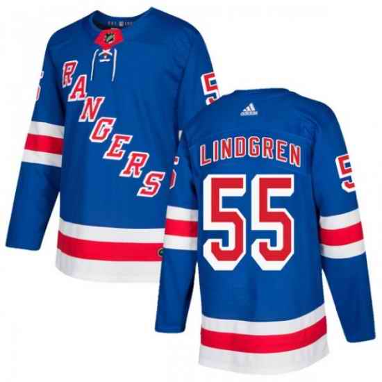 Ryan Lindgren New York Rangers Men Adidas Authentic Royal Blue Home Jersey->new york rangers->NHL Jersey