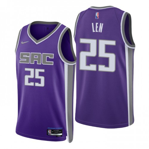 Nike Sacramento Kings #25 Alex Len Purple Men’s 2021-22 NBA 75th Anniversary Diamond Swingman Jersey – Icon Edition Men’s->sacramento kings->NBA Jersey