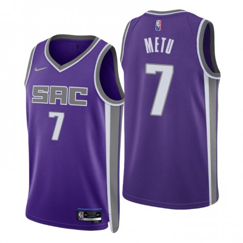 Nike Sacramento Kings #7 Chimezie Metu Purple Men’s 2021-22 NBA 75th Anniversary Diamond Swingman Jersey – Icon Edition Men’s->sacramento kings->NBA Jersey