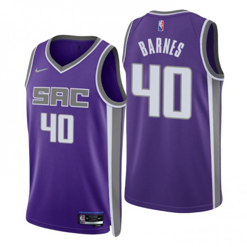 Nike Sacramento Kings #40 Harrison Barnes Men’s 2021-22 NBA 75th Anniversary Diamond Swingman Jersey – Icon Edition Men’s->sacramento kings->NBA Jersey