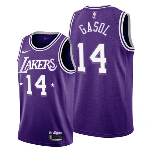 Los Angeles Los Angeles Lakers #14 Marc Gasol Men’s 2021-22 City Edition Purple NBA Jersey Men’s->youth nba jersey->Youth Jersey