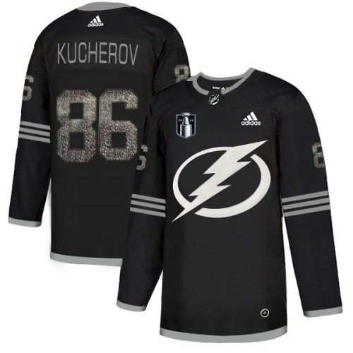 Adidas Tampa Bay Lightning #86 Nikita Kucherov Black 2022 Stanley Cup Final Patch Authentic Classic Stitched NHL Jersey Men’s->women nhl jersey->Women Jersey