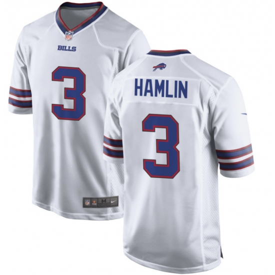 Men's Buffalo Bills #3 Damar Hamlin Nike white Player Jersey->buffalo bills->NFL Jersey