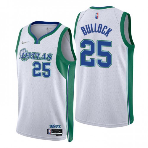 Dallas Dallas Mavericks #25 Reggie Bullock Men’s Nike White 2021/22 Swingman NBA Jersey – City Edition Men’s->dallas mavericks->NBA Jersey