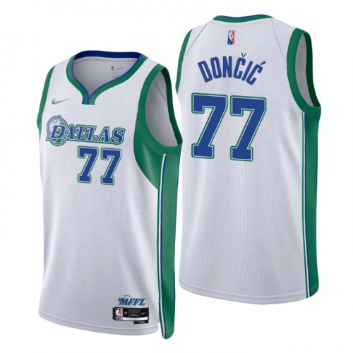 Dallas Dallas Mavericks #77 Luka Doncic Men’s Nike White 2021/22 Swingman NBA Jersey – City Edition Men’s->dallas mavericks->NBA Jersey