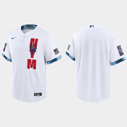 New York New York Mets 2021 Mlb All Star Game Fan’s Version White Jersey Men’s->youth mlb jersey->Youth Jersey
