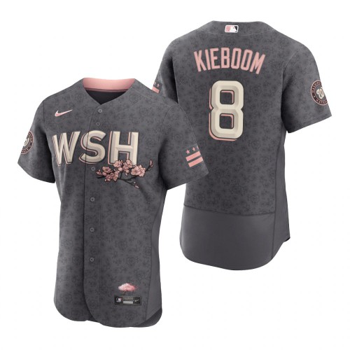 Washington Washington Nationals #8 Carter Kieboom Men’s Nike Authentic Gray 2022 City Connect Jersey Men’s->washington nationals->MLB Jersey