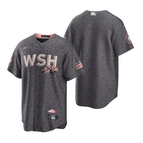 Washington Washington Nationals Blank Men’s Nike Gray Game 2022 City Connect Replica Jersey Men’s->washington nationals->MLB Jersey