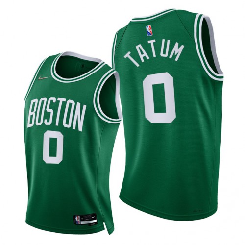 Nike Boston Celtics #0 Jayson Tatum Youth 2021-22 75th Diamond Anniversary NBA Jersey Green Youth->youth nba jersey->Youth Jersey