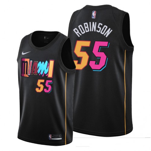Miami Miami Heat #55 Duncan Robinson Youth 2021-22 City Edition Black NBA Jersey Youth->youth nba jersey->Youth Jersey