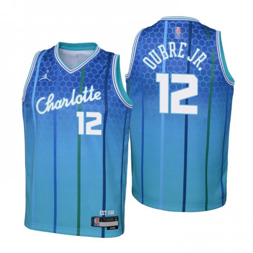 Charlotte Charlotte Hornets #12 Kelly Oubre Jr. Youth Nike Blue 2021/22 Swingman Jersey – City Edition Youth->charlotte hornets->NBA Jersey