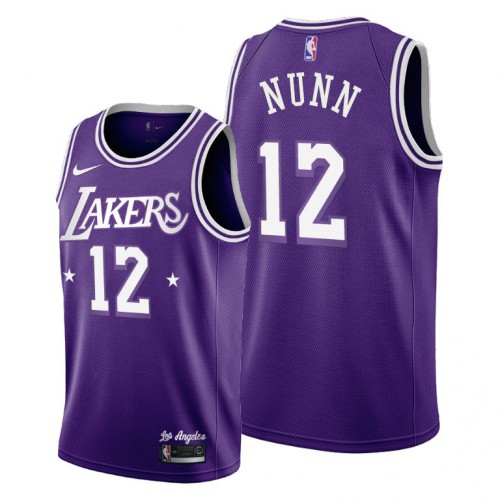 Los Angeles Los Angeles Lakers #12 Kendrick Nunn Youth 2021-22 City Edition Purple NBA Jersey Youth->youth nba jersey->Youth Jersey
