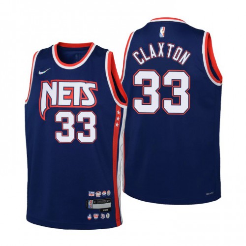 Brooklyn Brooklyn Nets #33 Nicolas Claxton Youth Nike Navy 2021/22 Swingman Jersey – City Edition Youth->youth nba jersey->Youth Jersey