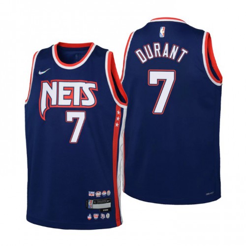 Brooklyn Brooklyn Nets #7 Kevin Durant Youth Nike Navy 2021/22 Swingman Jersey – City Edition Youth->youth nba jersey->Youth Jersey