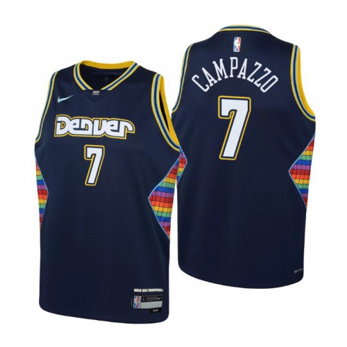 Denver Denver Nuggets #7 Facundo Campazzo Youth Nike Navy 2021/22 Swingman Jersey – City Edition Youth->youth nba jersey->Youth Jersey