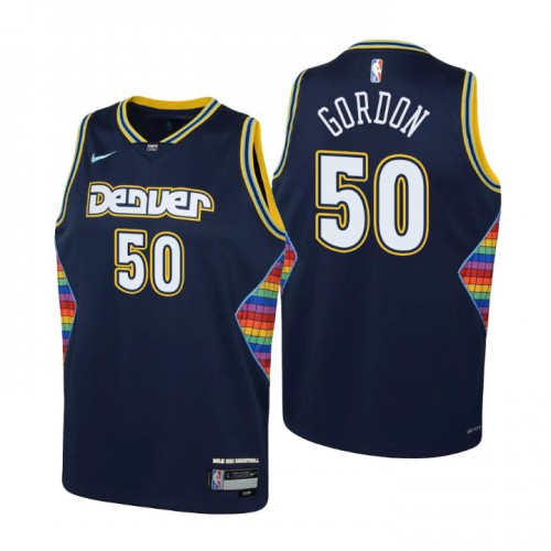Denver Denver Nuggets #50 Aaron Gordon Youth Nike Navy 2021/22 Swingman Jersey – City Edition Youth->youth nba jersey->Youth Jersey