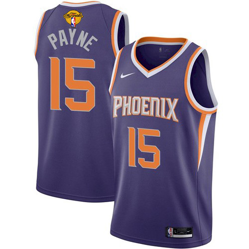 Nike Phoenix Suns #15 Cameron Payne Youth 2021 NBA Finals Bound Swingman Icon Edition Jersey Purple Youth->phoenix suns->NBA Jersey