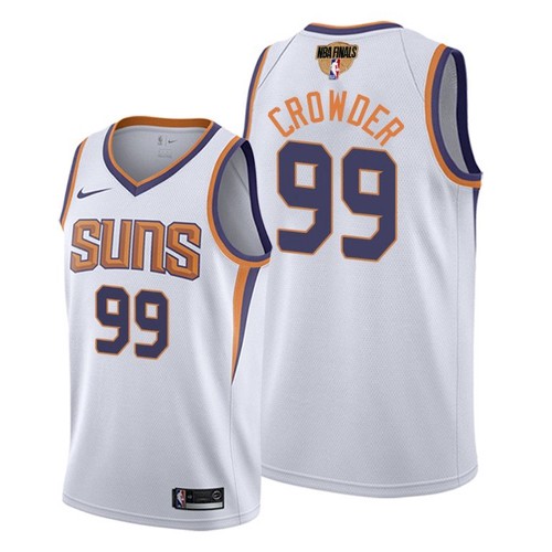 Nike Phoenix Suns #99 Jae Crowder Youth 2021 NBA Finals Bound Swingman Association Edition Jersey White Youth->phoenix suns->NBA Jersey