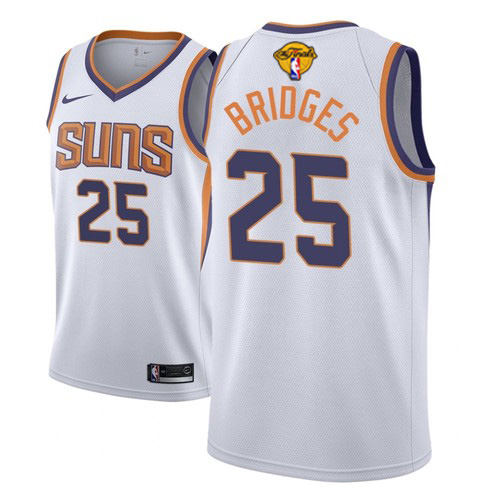 Nike Phoenix Suns #25 Mikal Bridges Youth 2021 NBA Finals Bound Swingman Association Edition Jersey White Youth->phoenix suns->NBA Jersey
