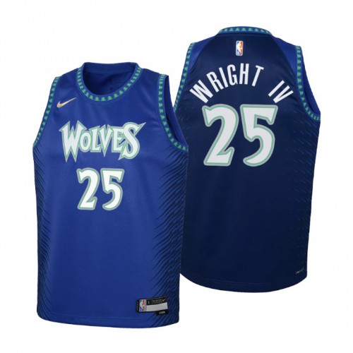 Minnesota Minnesota Timberwolves #25 McKinley Wright IV Youth Nike Blue 2021/22 Swingman Jersey – City Edition Youth->minnesota timberwolves->NBA Jersey