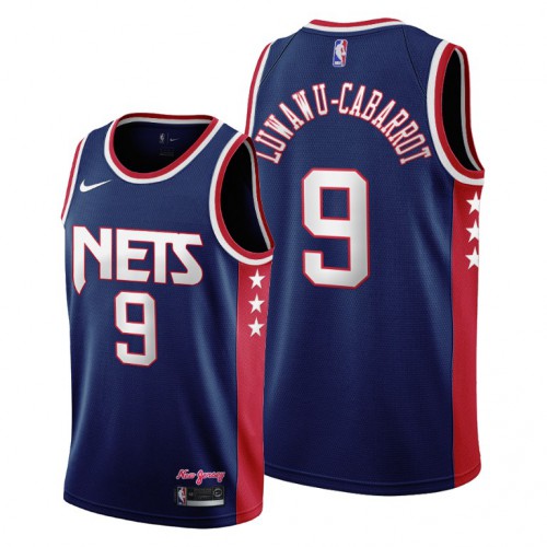 Brooklyn Brooklyn Nets #9 Timothe Luwawu-Cabarrot Men’s 2021-22 City Edition Throwback 90s Wordmark Navy NBA Jersey Men’s->women nba jersey->Women Jersey