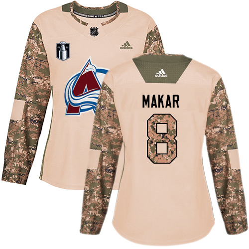 Adidas Colorado Avalanche #8 Cale Makar Camo Authentic Women’s 2022 Stanley Cup Final Patch Veterans Day Stitched NHL Jersey Womens->youth nhl jersey->Youth Jersey