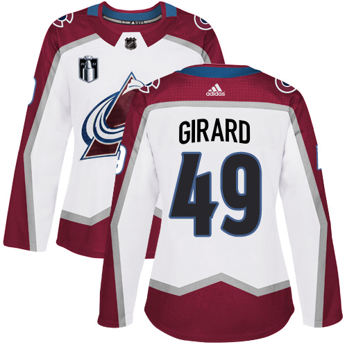 Adidas Colorado Avalanche #49 Samuel Girard White Women’s 2022 Stanley Cup Final Patch Road Authentic Stitched NHL Jersey Womens->colorado avalanche->NHL Jersey
