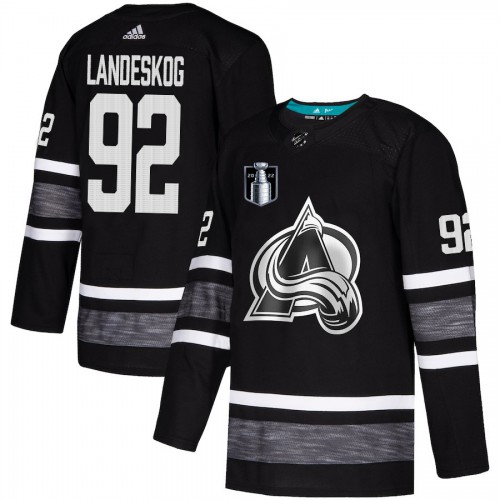 Adidas Colorado Avalanche #92 Gabriel Landeskog Black Authentic Youth 2022 Stanley Cup Final Patch All-Star Stitched NHL Jersey Youth->youth nhl jersey->Youth Jersey