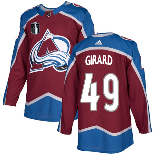 Adidas Colorado Avalanche #49 Samuel Girard Burgundy Youth 2022 Stanley Cup Final Patch Home Authentic Stitched NHL Jersey Youth->youth nhl jersey->Youth Jersey