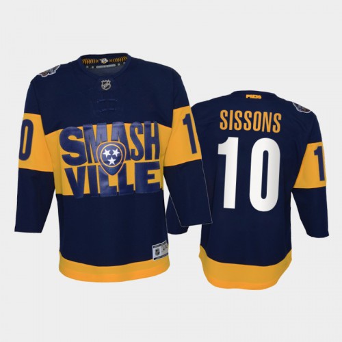 Adidas Nashville Predators #10 Colton Sissons Youth 2022 Stadium Series Game NHL Jersey – Navy Youth->los angeles kings->NHL Jersey
