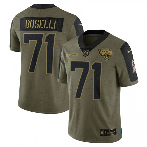 Jacksonville Jacksonville Jaguars #71 Tony Boselli Olive Nike 2021 Salute To Service Limited Player Jersey Men’s->jacksonville jaguars->NFL Jersey